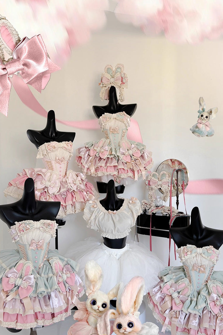 Ribbon Dance Sweet Princess Lolita Dress with Multi-Layered Ruffles