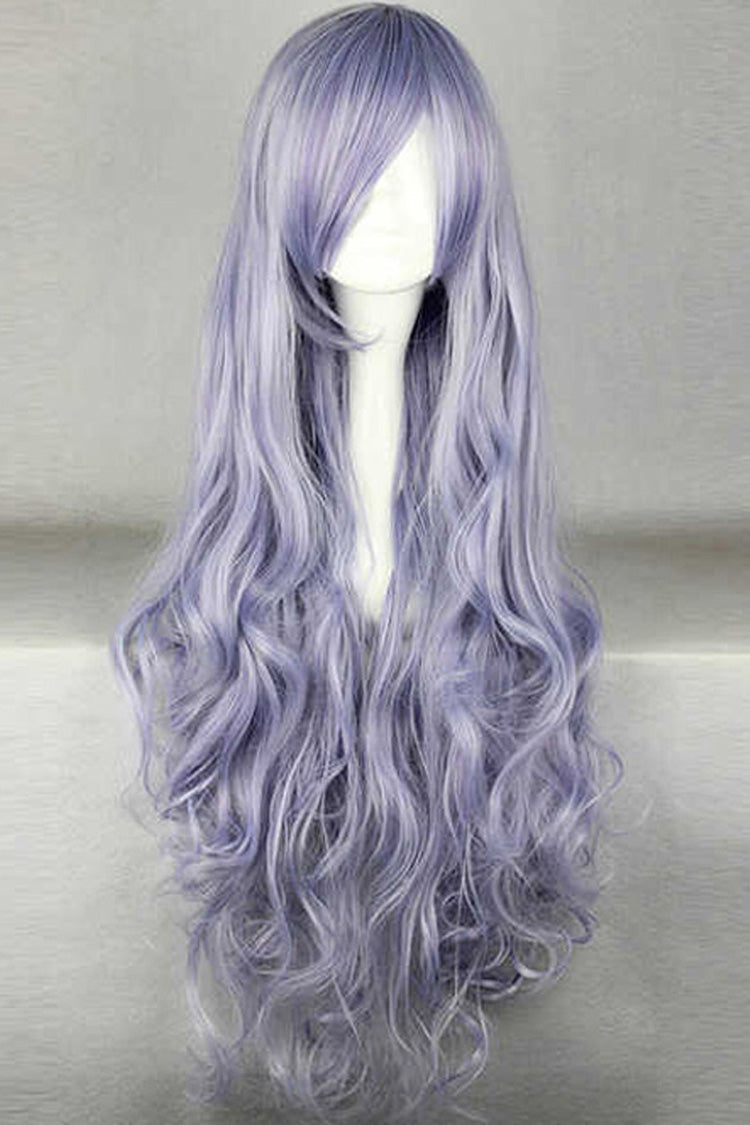 Plum Side-Swept Bangs Long Wavy Lolita Hairpiece