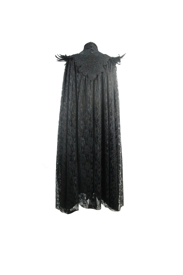 Palace Style Lace Long Gothic Cloak for Women