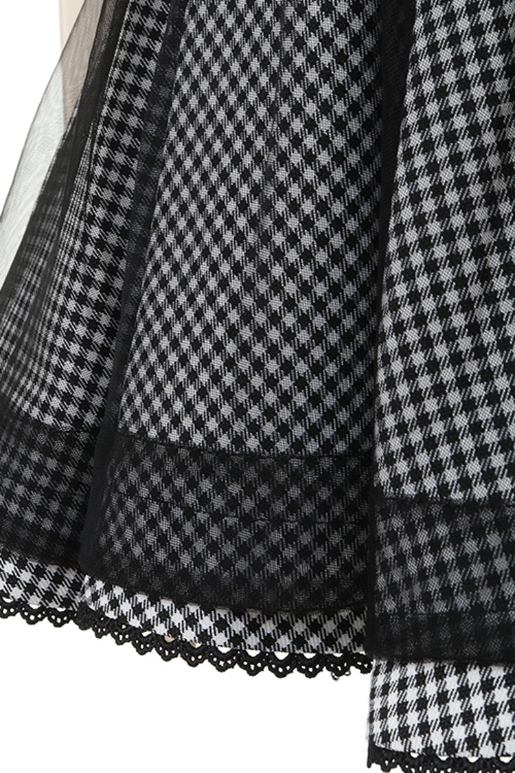 High Waist Mesh Buckle Skirt - Jirai Kei Fashion