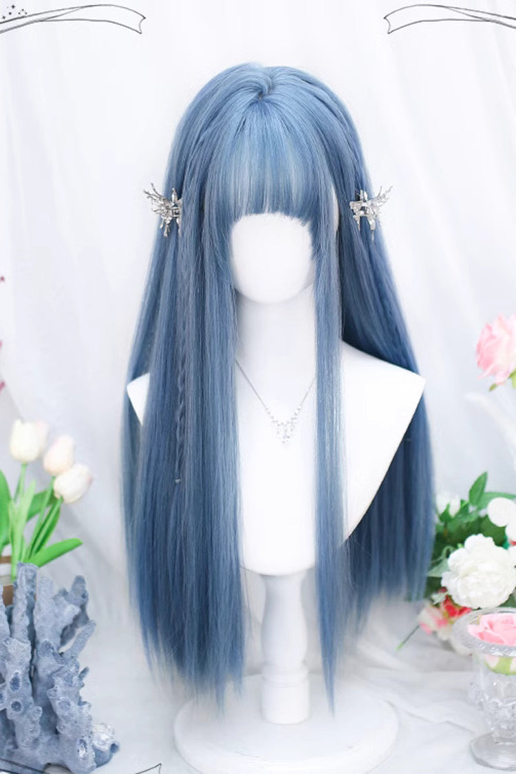 Azure Air Bangs Slightly Curly Long Sweet Lolita Wig