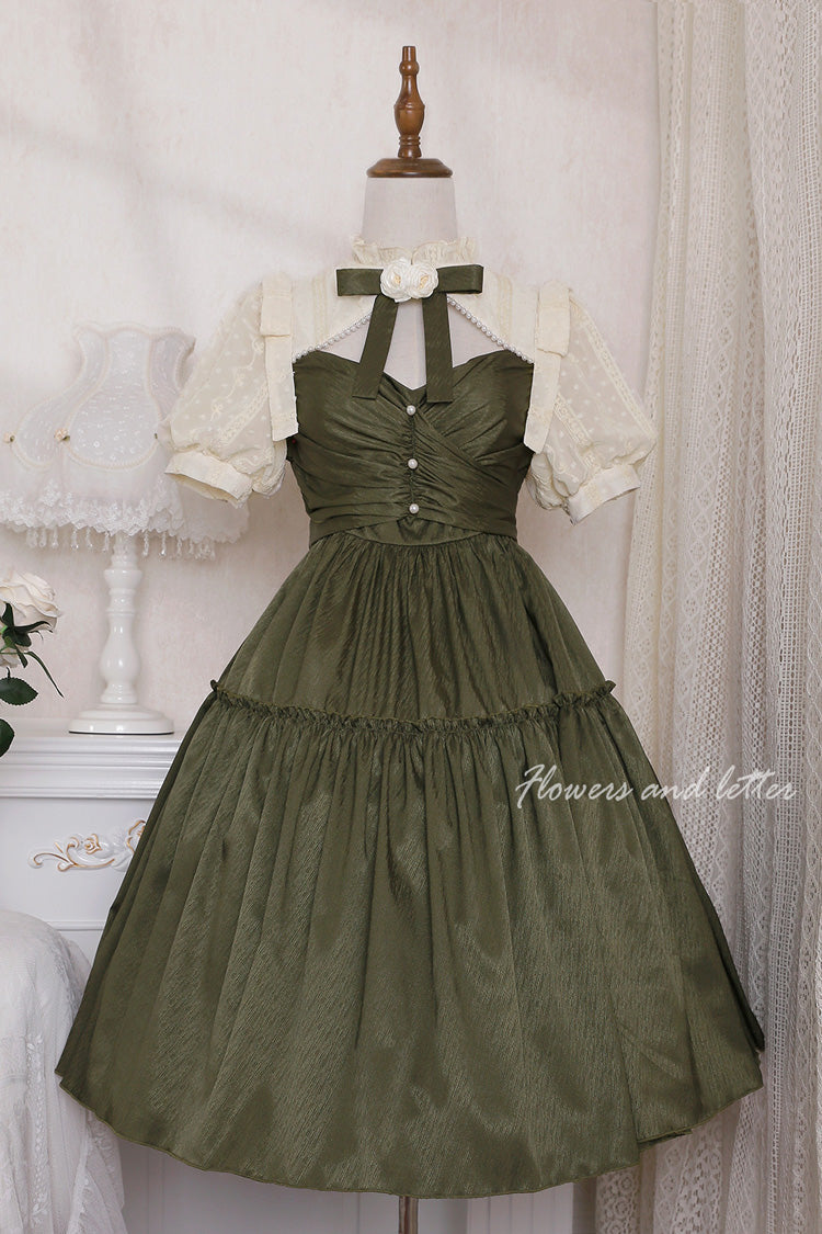 Emerald Noble Retro Country Poetry Classic Lolita Gown