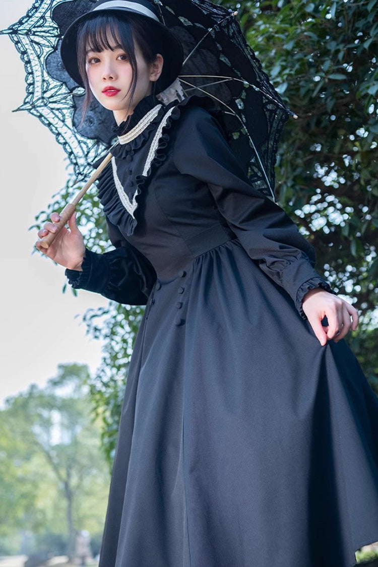 Autumn Winter Stand Collar Long Sleeve Lolita Dress