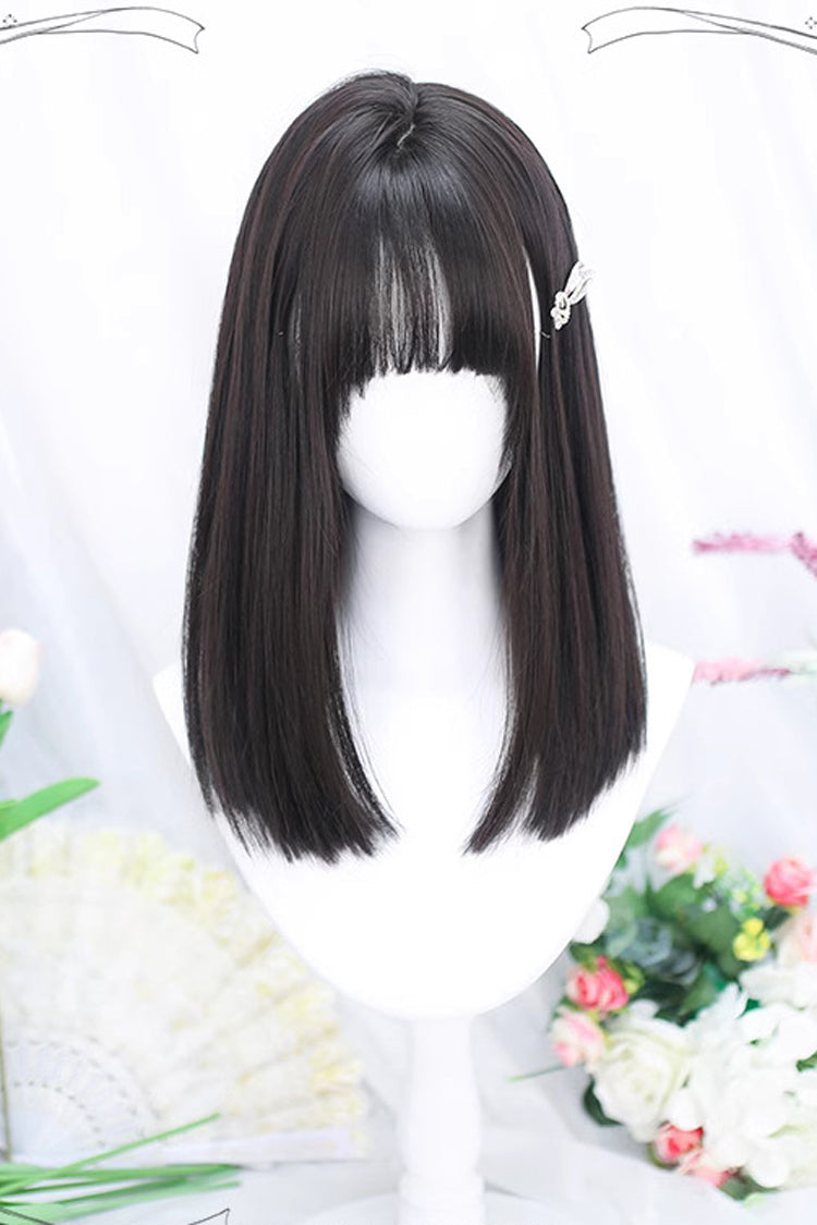 Secondary Straight Sweet Lolita Wig in Natural Black