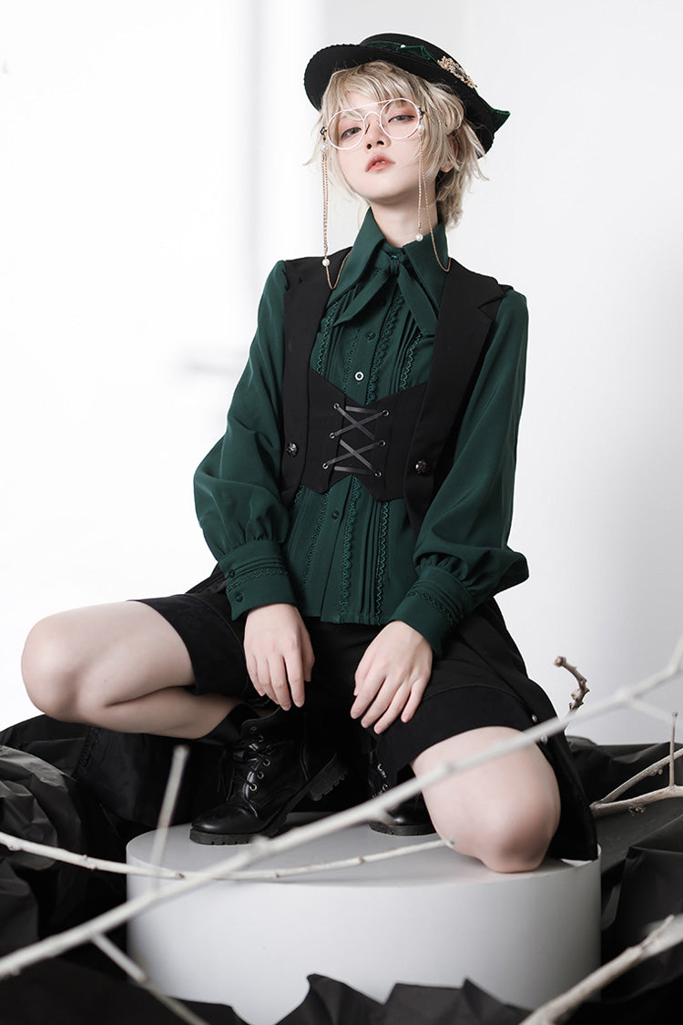 Medieval Ouji Gothic Lolita Extended Waistcoat in Three Shades