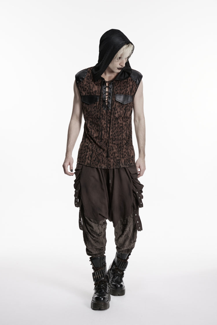 Punk T-Shirt with Lace-Up and Mesh