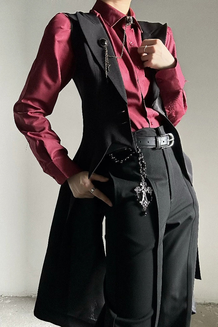 Asymmetrical Swallowtail Ouji Lolita Prince Sleeveless Gothic Vest