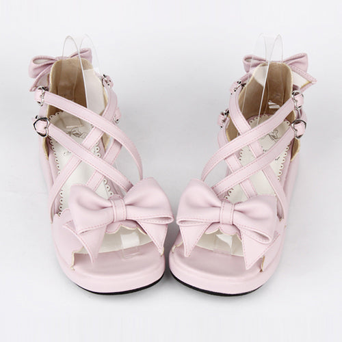 Ribbon Cute Mid-Heel Girly Lolita Sandals
