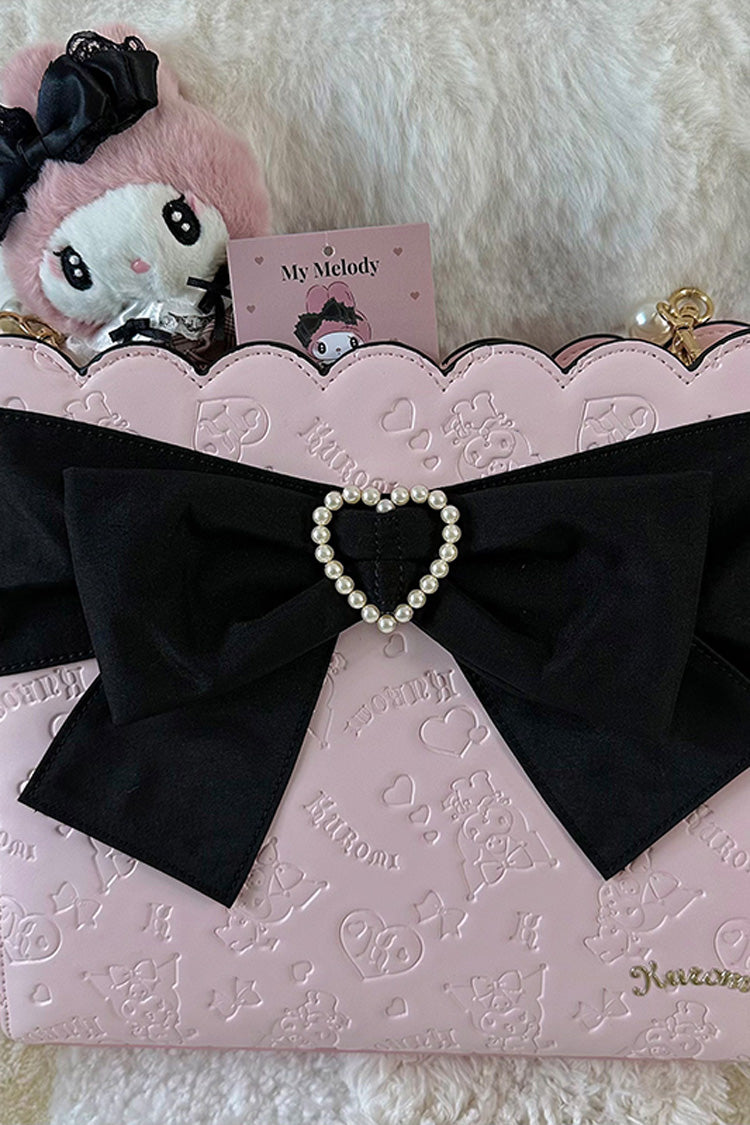 Ribbon Pearl Girly Lolita Shoulder Purse - 4 Shades
