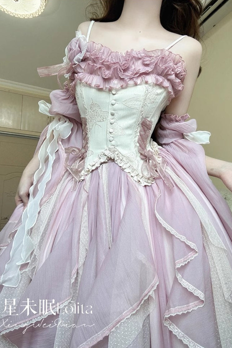 Praise of the Flower Goddess Off Shoulder Lolita JSK with Hanayome Ruffles