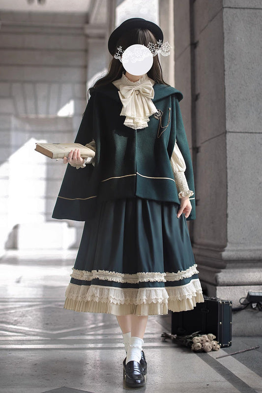 Green Bow Lace College Style Elegant Jumper - Artemis SP