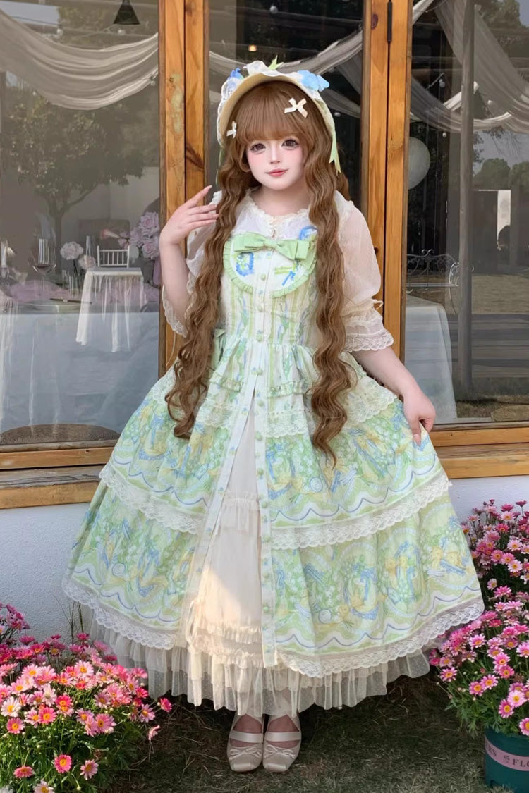 Sleeveless Lace JSK with Tea Collar - Plus Size Lolita