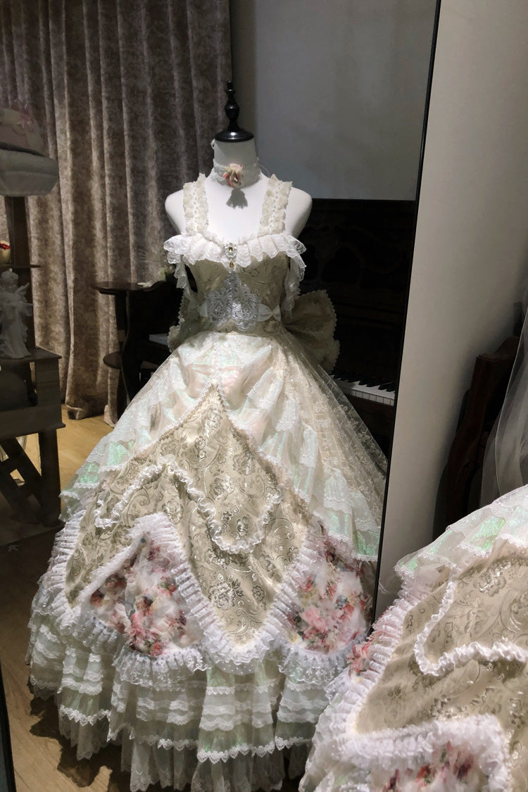 Embroidered Ruffled Hanayome Plus Size Lolita Dress Set