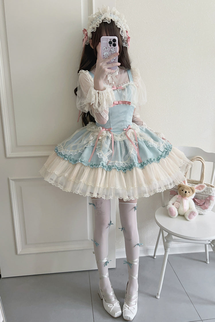 Ballet Lace JSK Dress with Bowknot in 4 Colors
