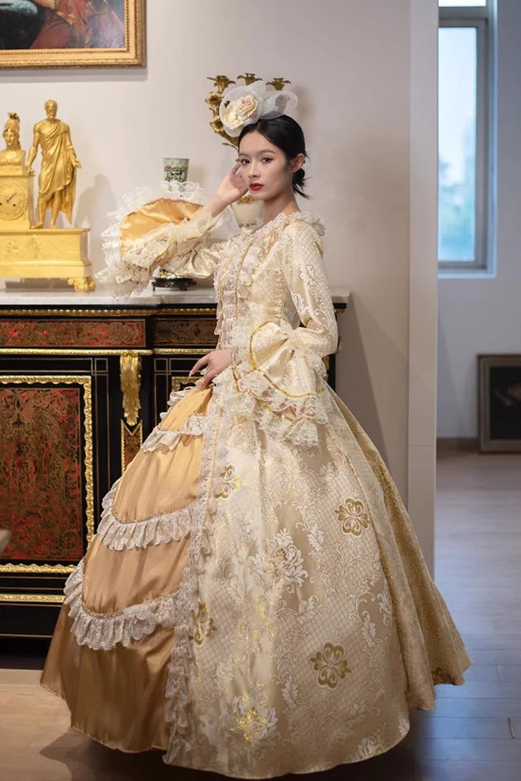 Golden Embroidered Victorian Cardigan - Medieval Princess