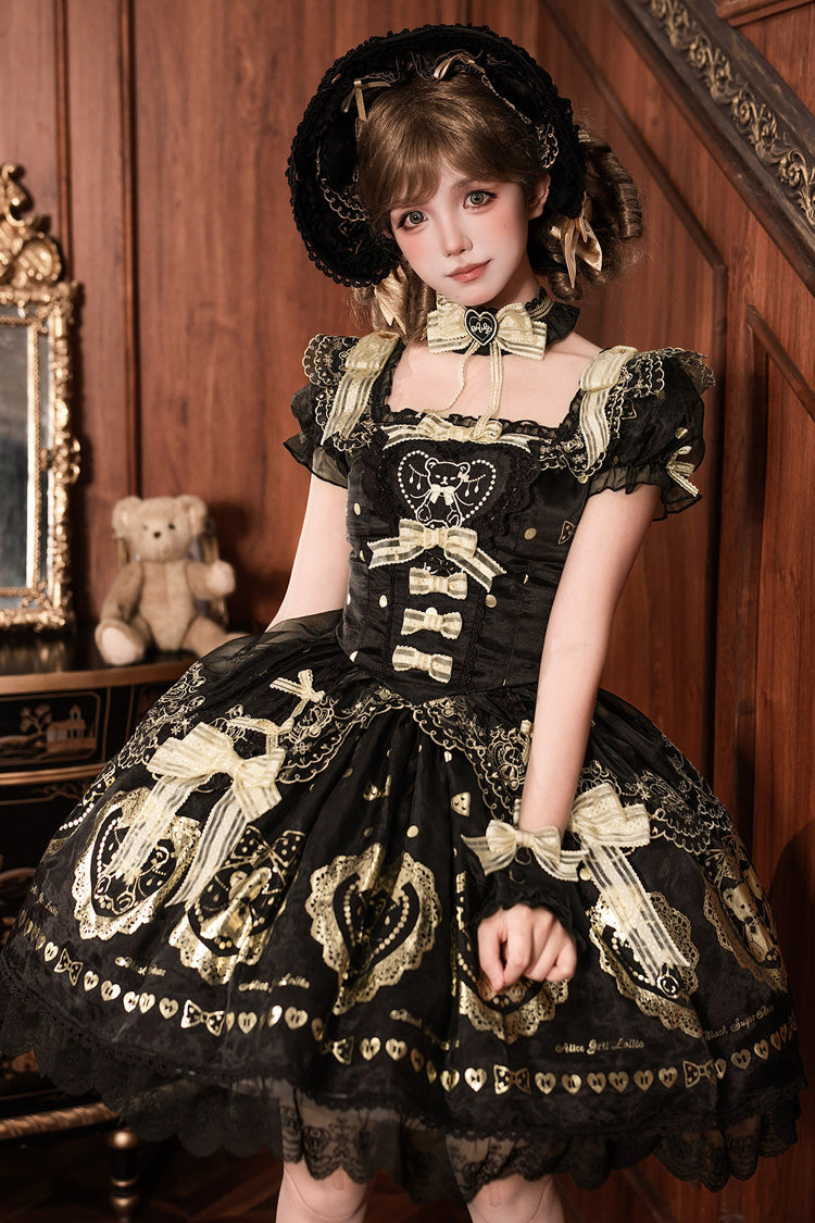 Classic Lolita Dress with Bow and Lace