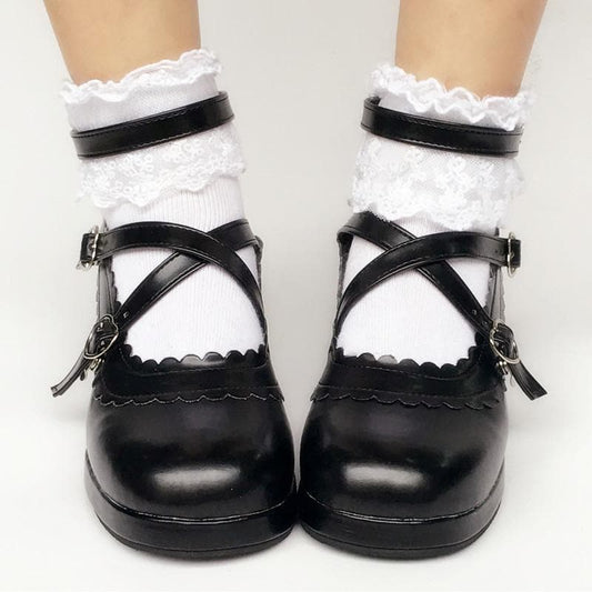 SP167935 Shoes Black Bow Detachable Made Lolita Custom
