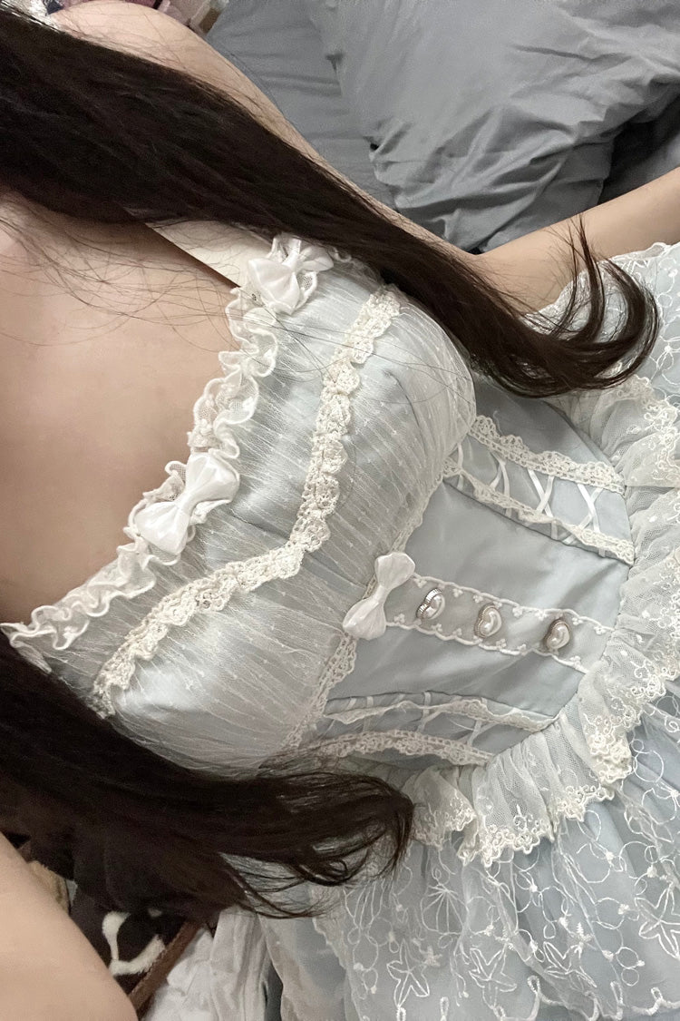 Blue Lemon Sea Salt Ruffled Lace Sweet Princess Jsk Dress