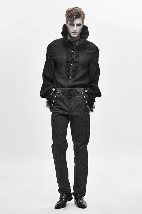 Elegant Fancy Gothic Trousers with Pattern for Men