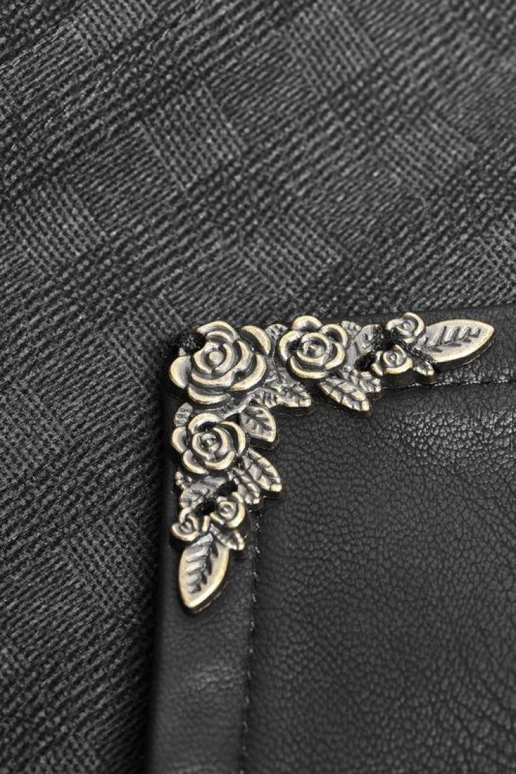 Steampunk Crossover Formal Vest with Metal Buckle
