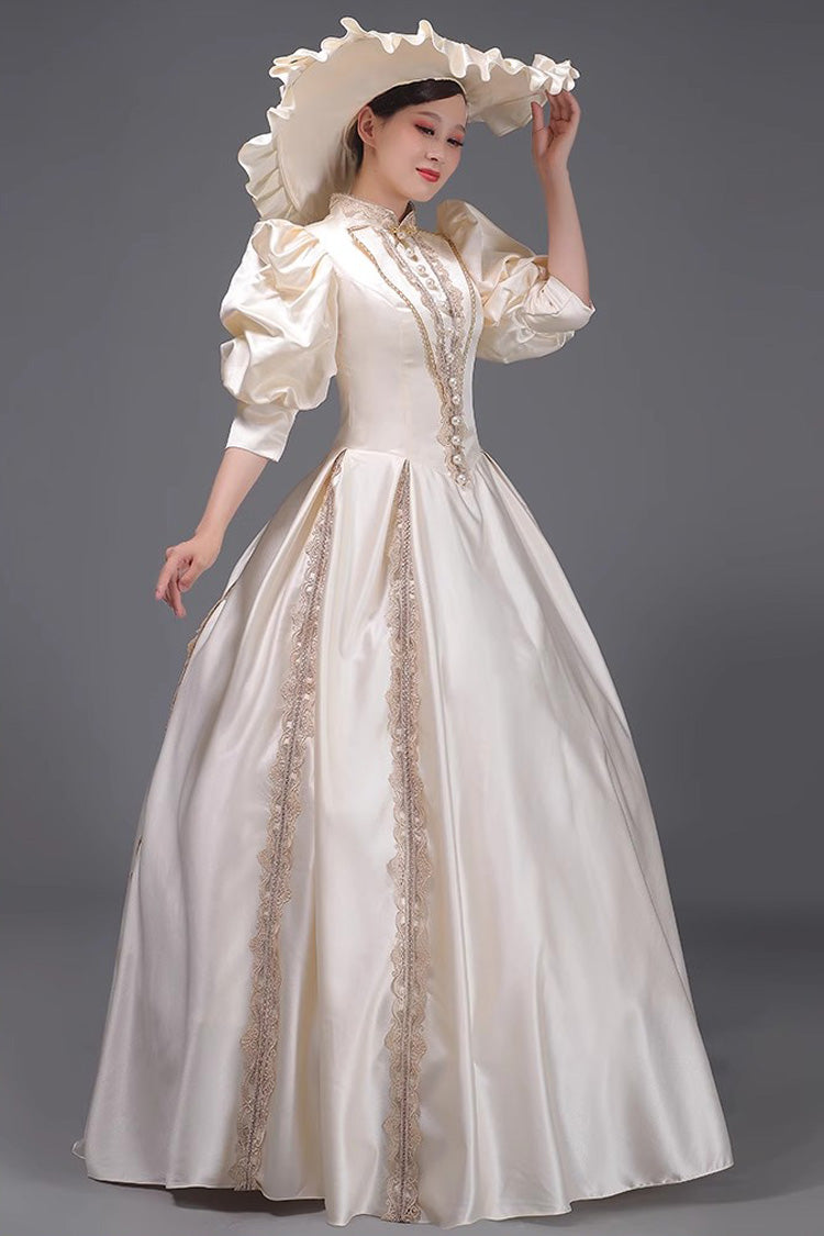 Champagne Vintage Princess Dress - Sweet Short Sleeved Victorian
