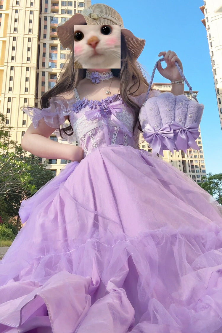 Wisteria Sleeveless Multi-Layered Ruffled Hanayome Sweet Plus Size Dress