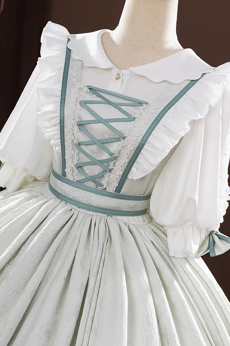 Green Gardener Cosplay Lace-Up Ruffled Set
