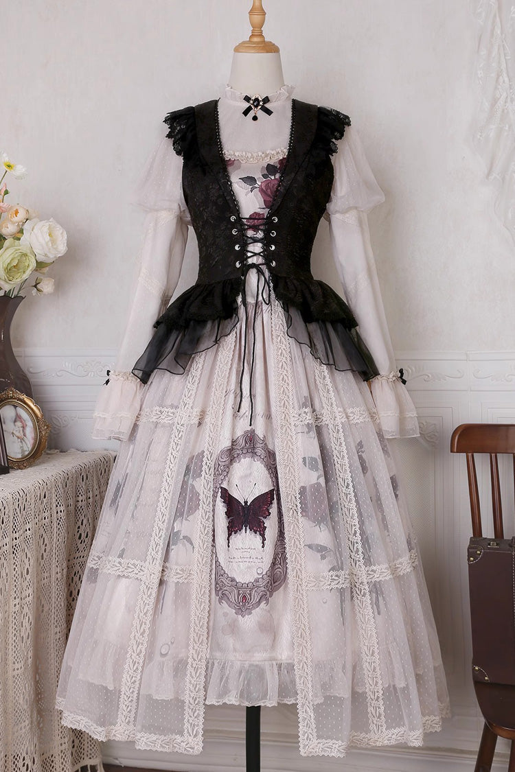 Multi-Color Printed Ruffled French Gothic Dress Set - Princess Classic