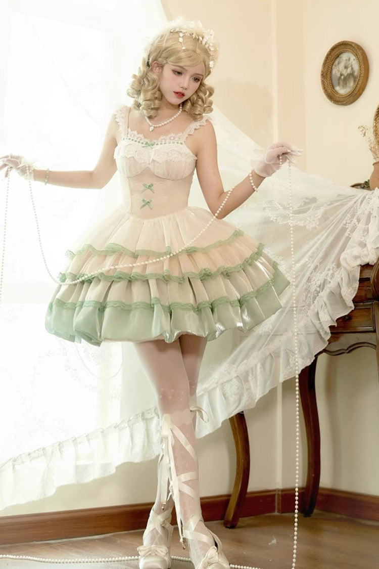 Layered Ruffle Sweet Lolita JSK - Glass Dream Ivory
