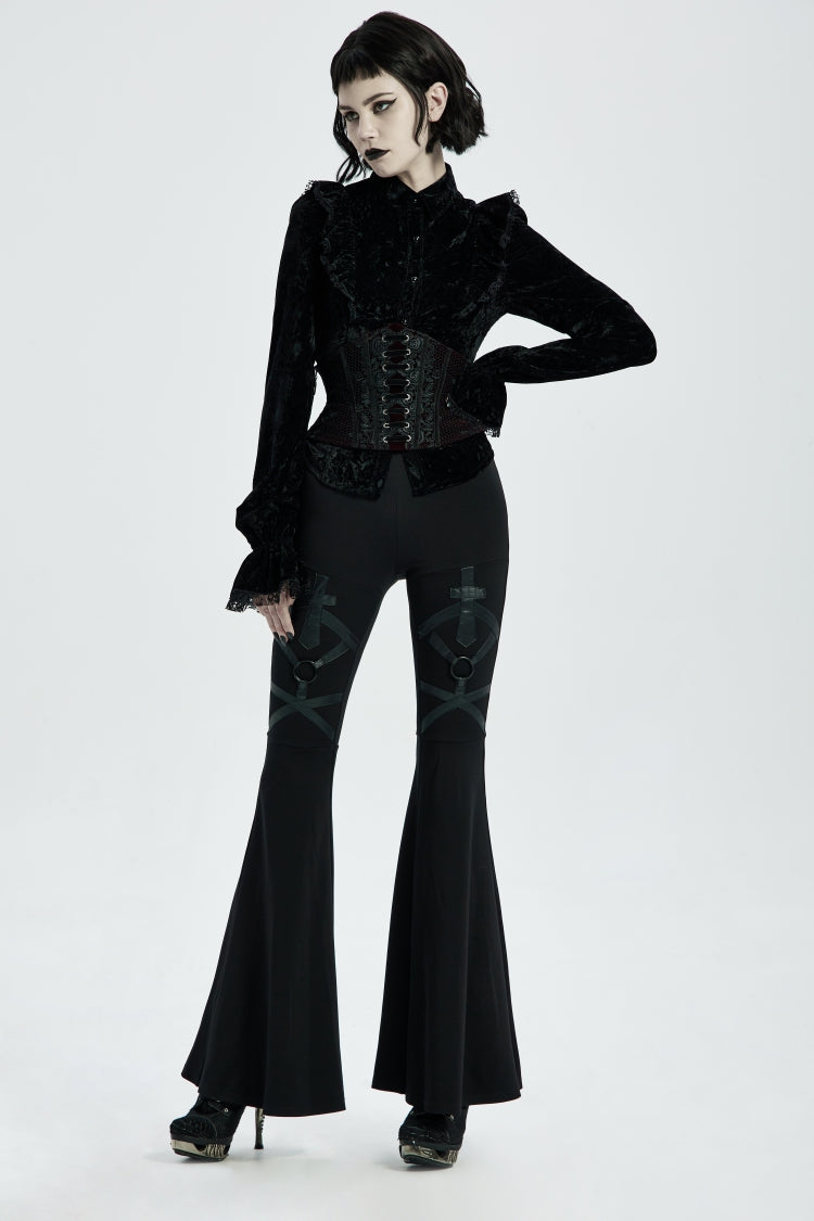 Crimson Jacquard Laced Slim Corset