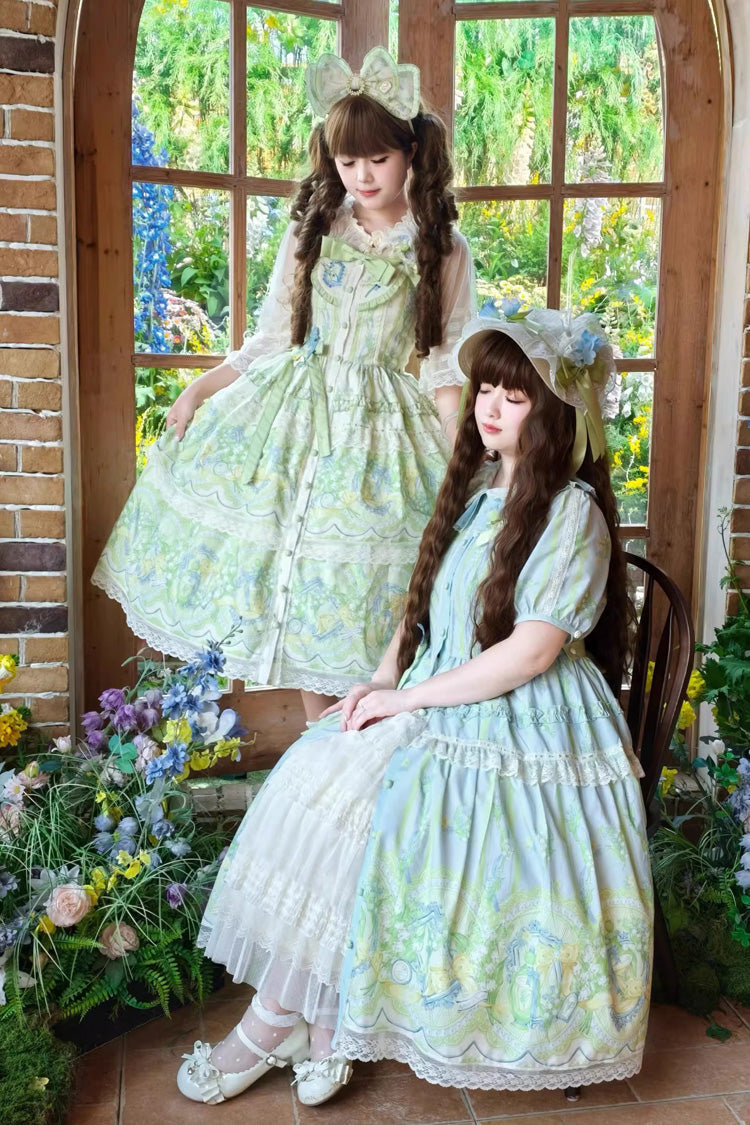 Sleeveless Lace JSK with Tea Collar - Plus Size Lolita