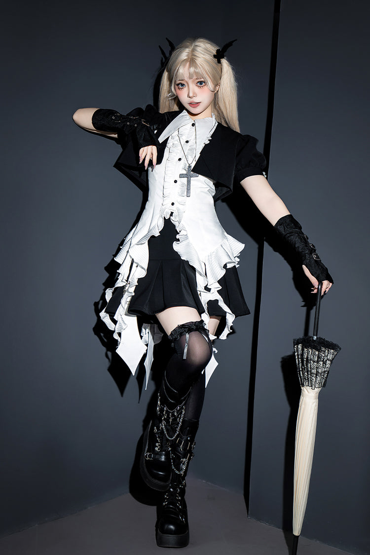 Ruffled Gothic Lolita Skirt in Black