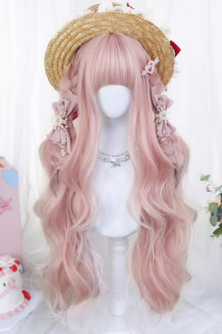 Muted Pink Ombre Soft Ringlets Extended Lolita Hairpiece