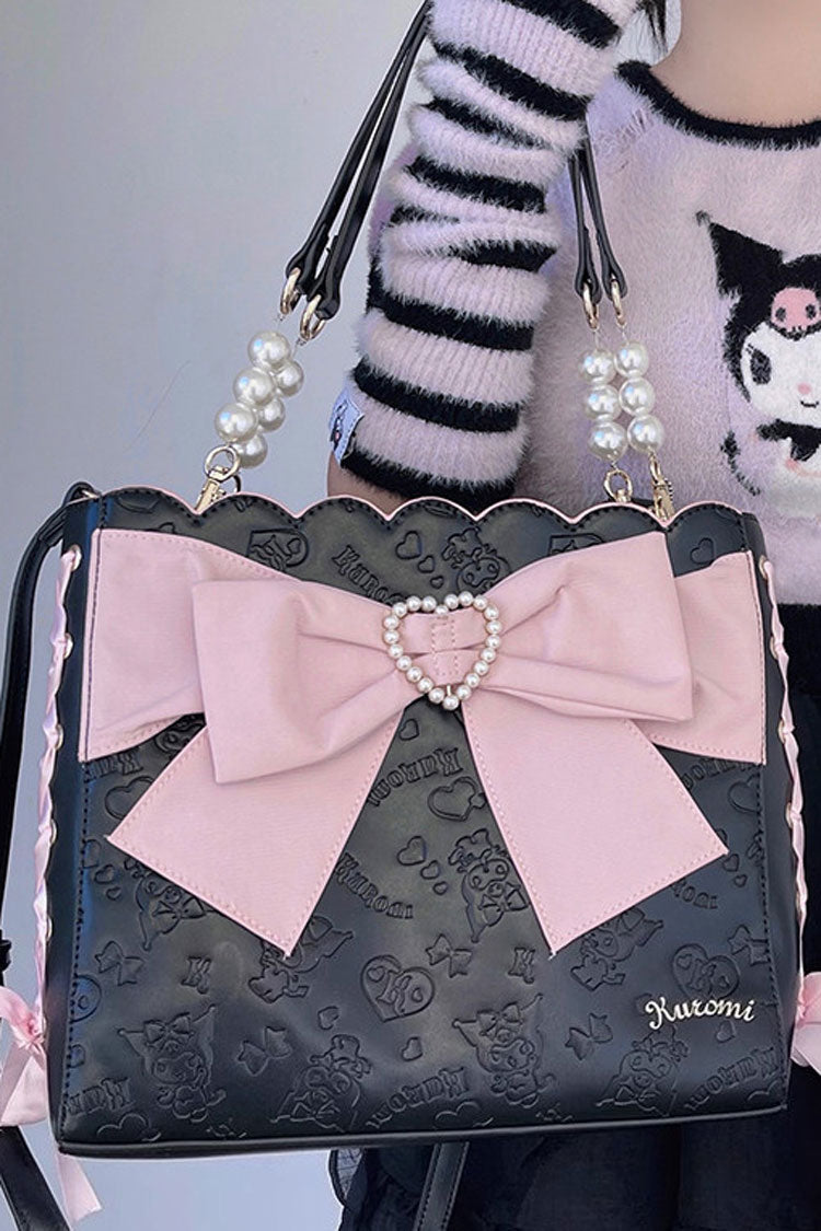 Ribbon Pearl Girly Lolita Shoulder Purse - 4 Shades