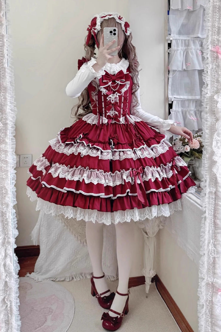 Princess Ballet JSK Dress - Multi-Layer Bow Lace