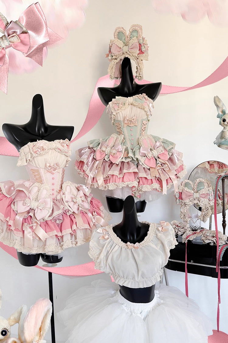 Ribbon Dance Sweet Princess Lolita Dress with Multi-Layered Ruffles