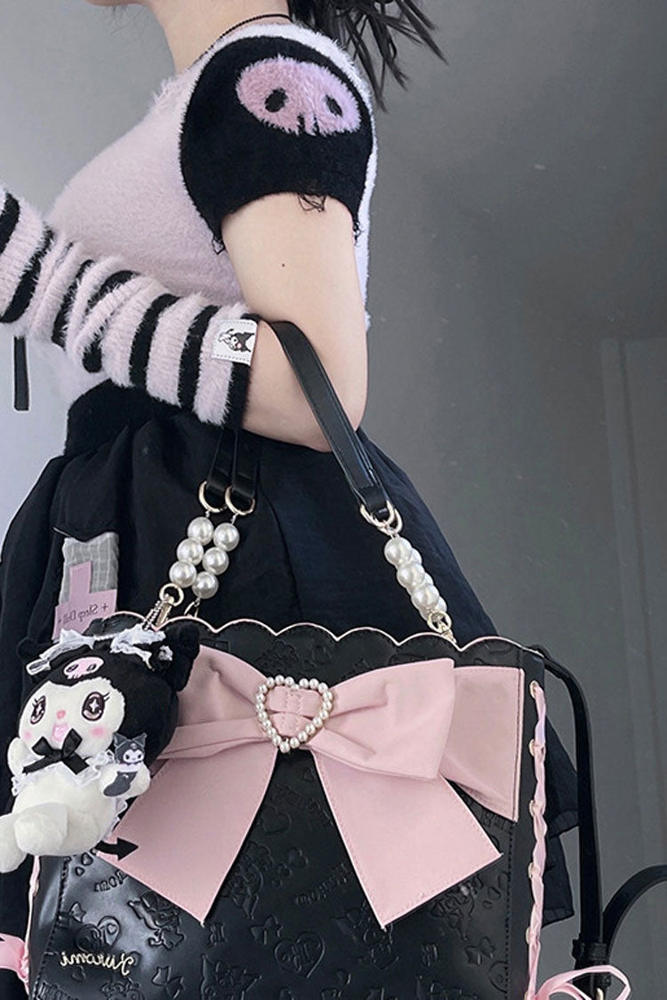Ribbon Pearl Girly Lolita Shoulder Purse - 4 Shades