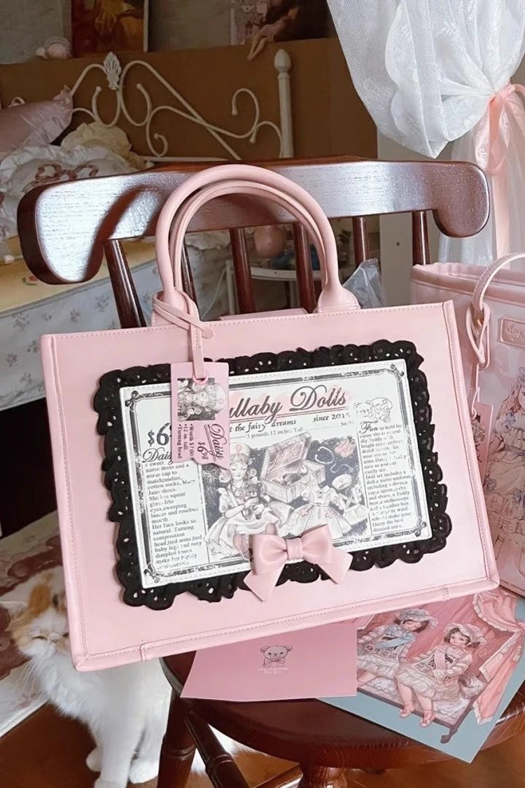 Antique Doll Print Lolita Handbag