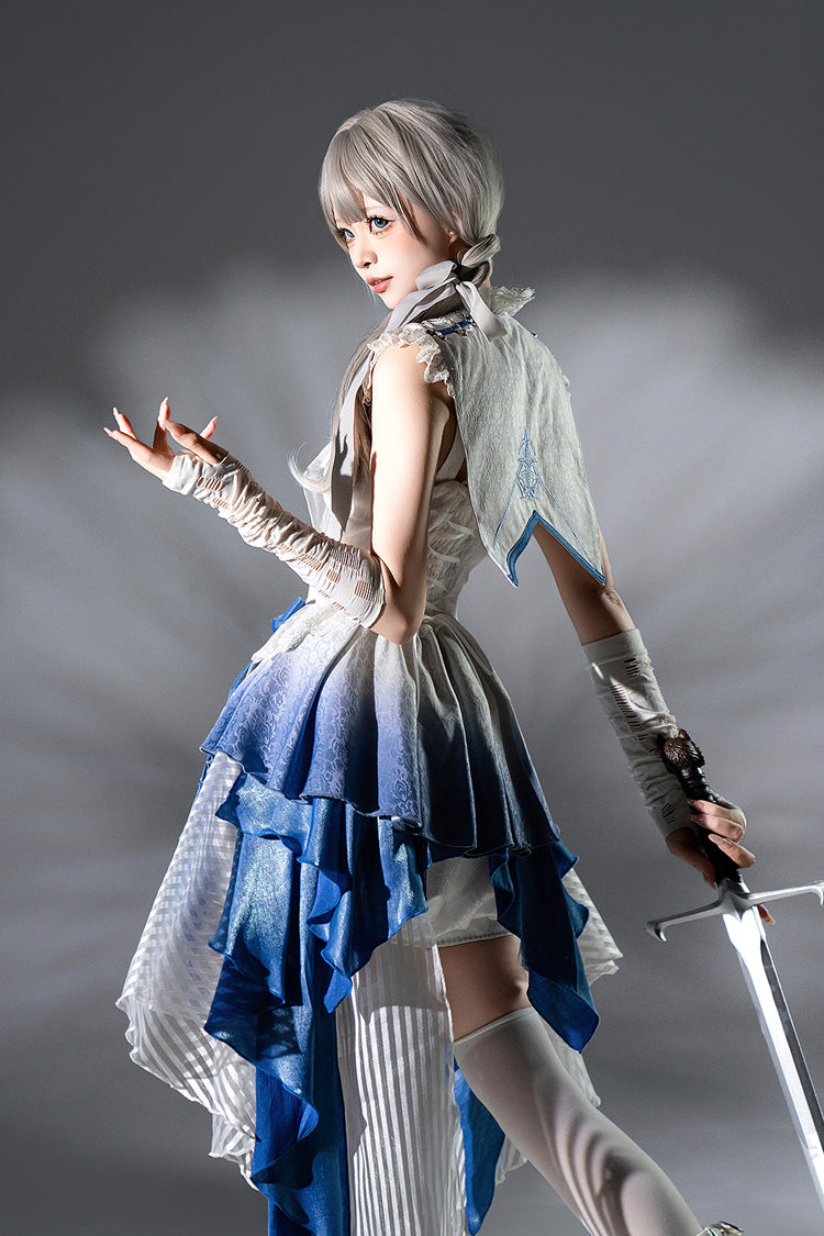 Ivory Prince Shorts with Chinese Style Ruffles - Dragon Bones