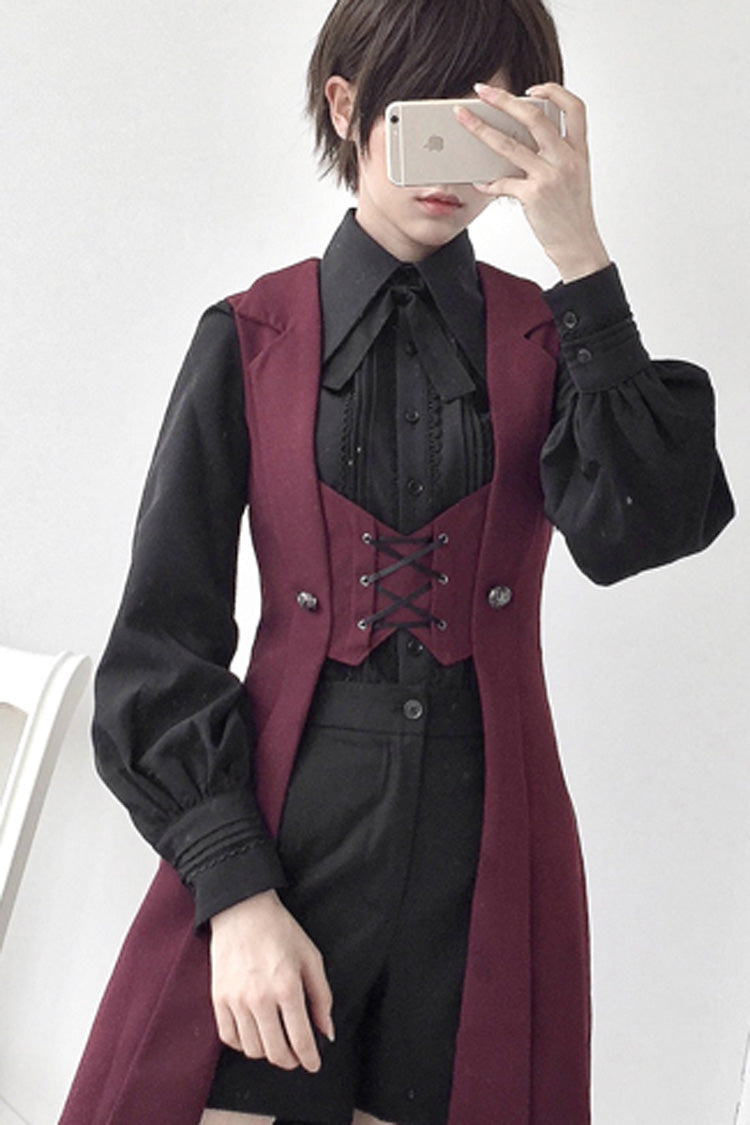 Medieval Ouji Gothic Lolita Extended Waistcoat in Three Shades