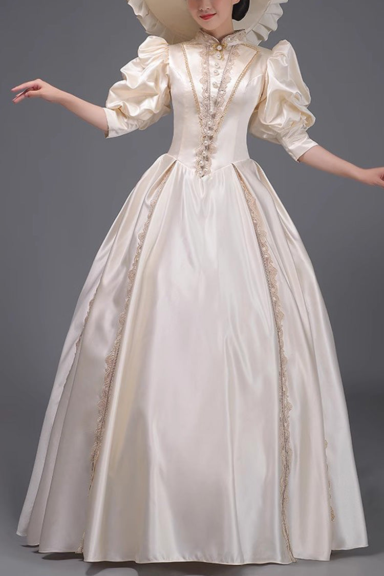 Champagne Vintage Princess Dress - Sweet Short Sleeved Victorian