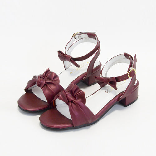 Classic Lolita Sandals with Bowknot, Elegant Design