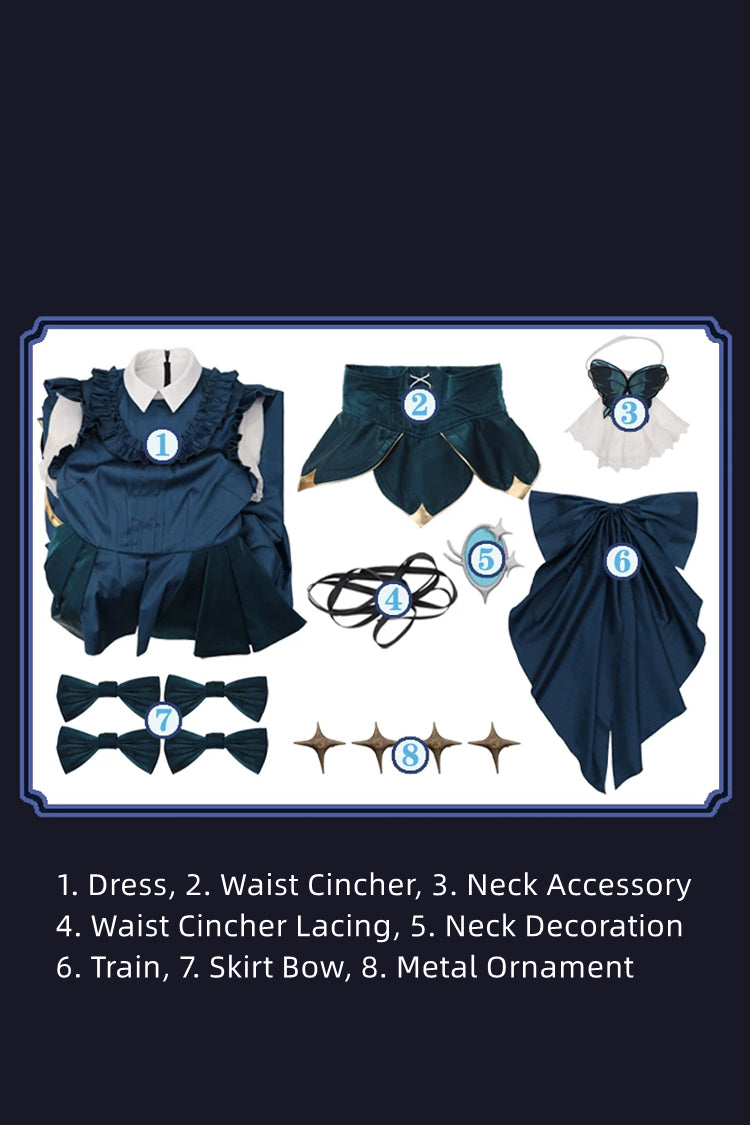 Identity V Gardener Cosplay Lolita Dress with Ruffled Bow