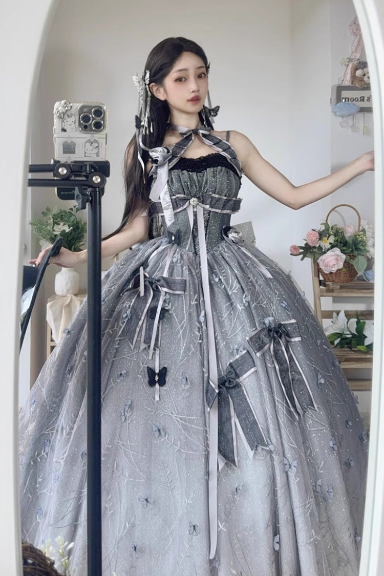 Sweet Lolita JSK Dress with Embroidery and Bowknot
