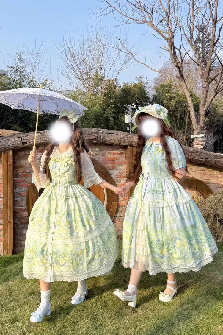Sleeveless Lace JSK with Tea Collar - Plus Size Lolita