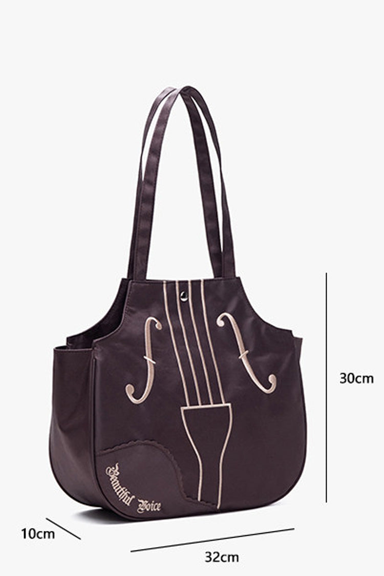 Violin Embroidered Bow Chinese Vintage Lolita Shoulder Bag