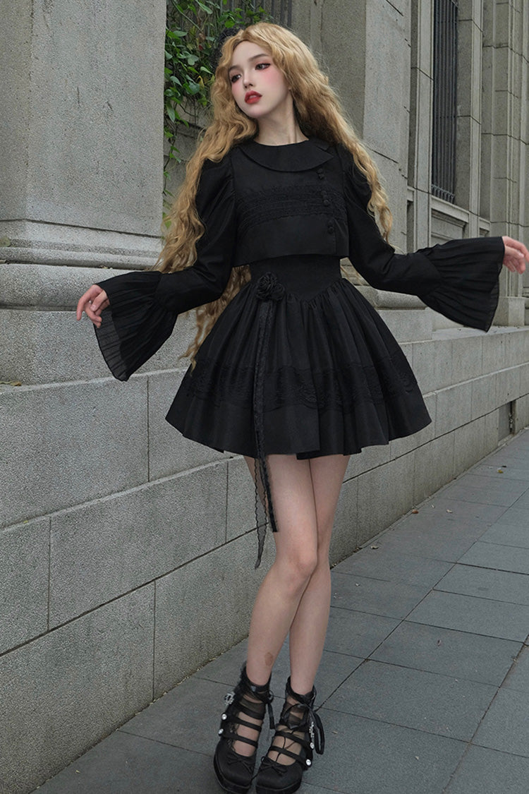 Classic Gothic Lolita JSK Dress with Night Traveler Motif