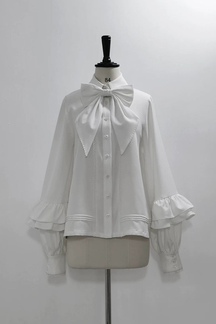 Midnight Bow Vintage Prince Blouse Pants Cloak Set - Code 003
