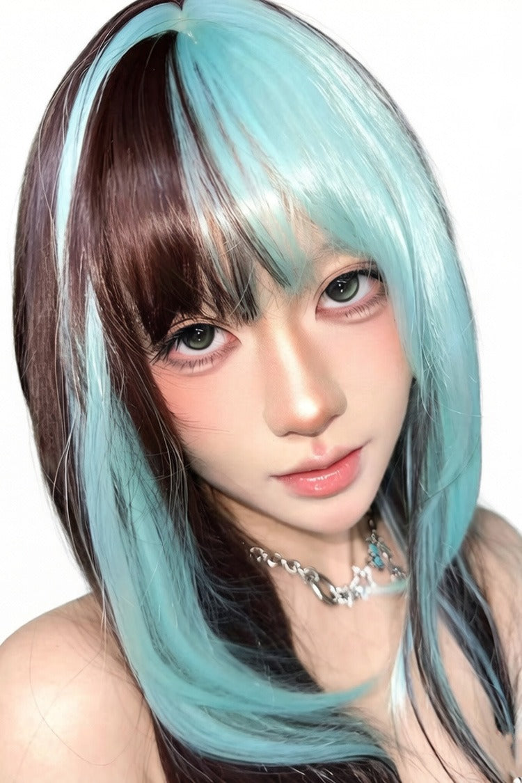 Highlighted Straight Wig - Long Lolita Hair