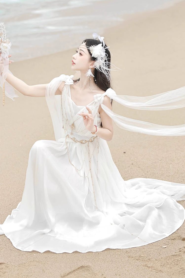 Ivory God's Messenger Greek Style Sleeveless Ruffle Elegant Lolita JSK